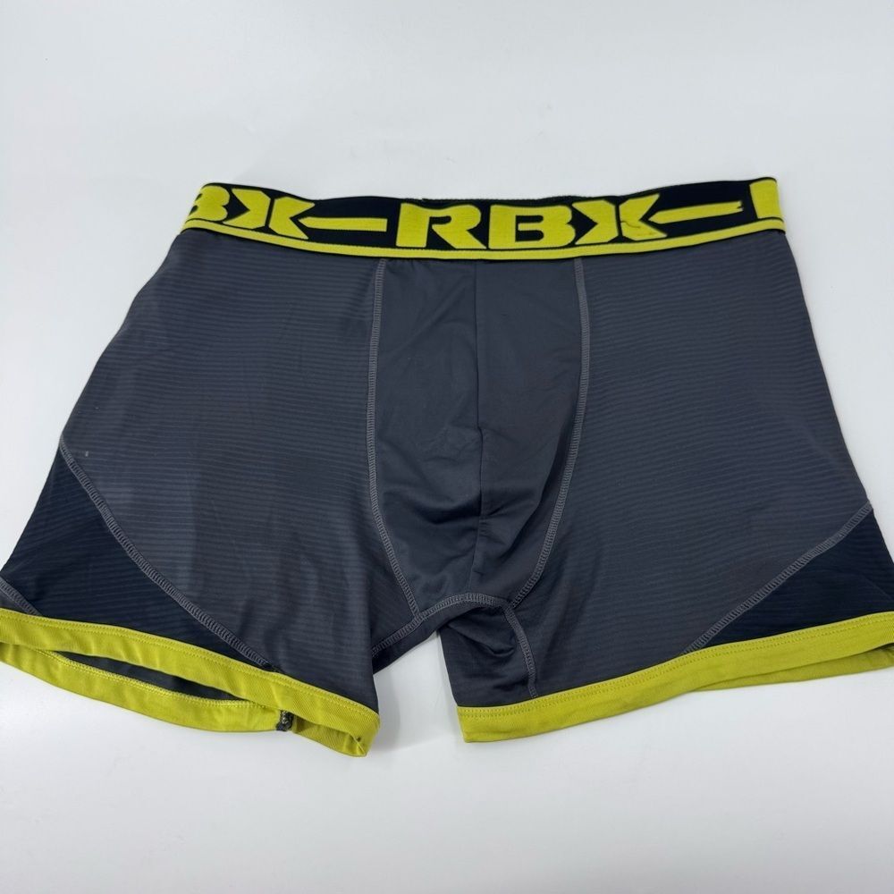 RBX Gray and Yellow Boxer Briefs Performance Fit